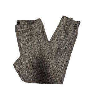 St. John size 6 Emma trouser pants leg slit grey luxe - EUC